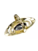 Ring Vintage craft Zircon 14K Yellow gold vrc189y